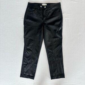 Free People EXCELLENT Rebel Vegan Leather Black Pants Womens Size 4 Biker Moto